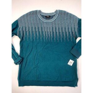 Alfani Sweater Top S Teal Green Metallic-Sparkle‎